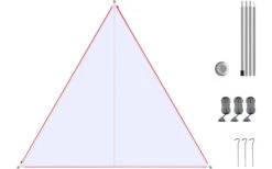 Bent Canvas Plain Set Tarp Hawaiian Ocean / Zipper Orange -Dometic Verkäufe 251467 1777552 7