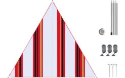 Bent Canvas Allover Set Tarp Oriental Stripe Cherry / Zipper Black -Dometic Verkäufe 251479 2376740