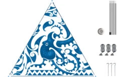 Bent Canvas Allover Set Tarp Oriental Stripe Cherry / Zipper Black -Dometic Verkäufe 251483 1778714