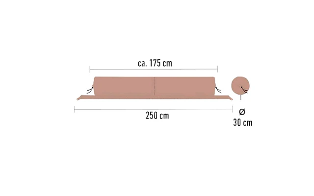 Bent Verbindbare Kissenrolle Zip Lounger XL 175 X 30 Cm Türkis 3 Bent Verbindbare Kissenrolle Zip Lounger XL 175 X 30 Cm Türkis – Bild 3