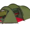 High Peak Falcon 4 LW Lightweight 4 Personen Tunnelzelt Aluminium Gestänge Olive/rot