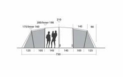 Easy Camp Huntsville Twin 800 Tunnelzelt Für 8 Personen -Dometic Verkäufe 782501 5172614